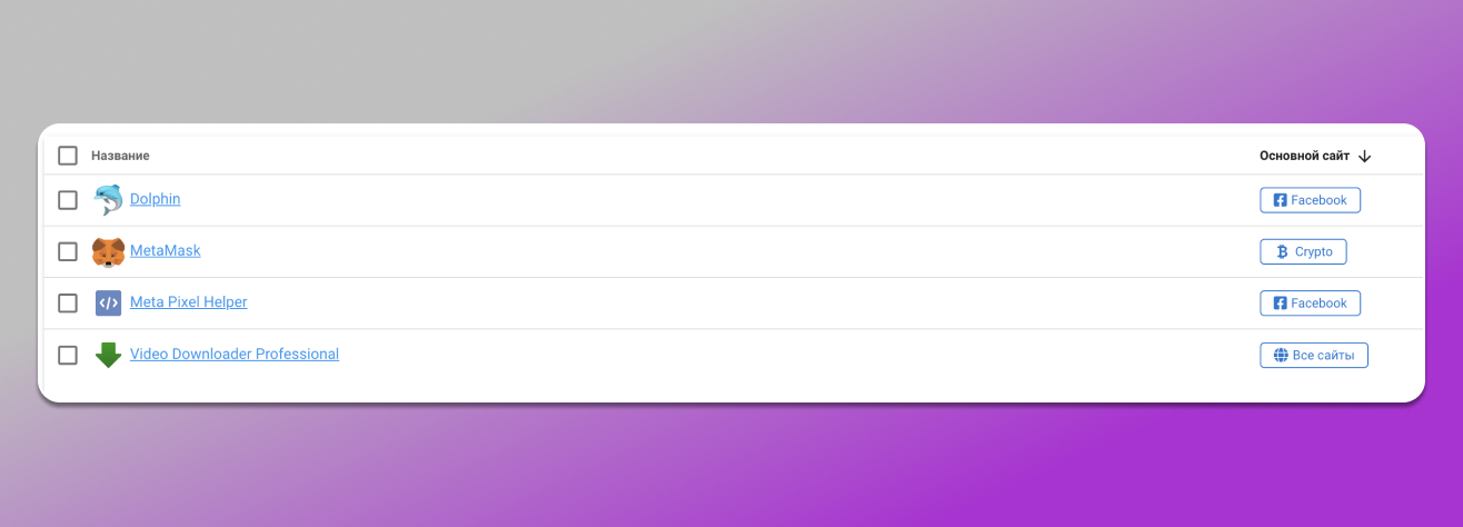 Менеджер расширений