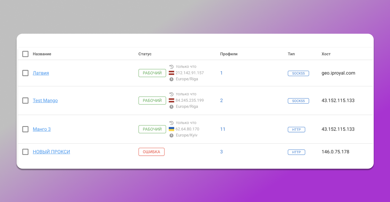 Менеджер прокси