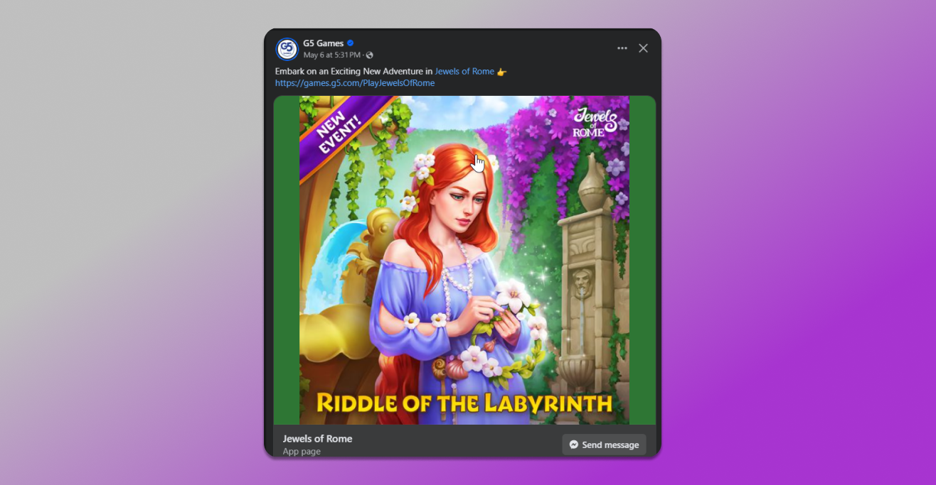 Реклама игры в FB