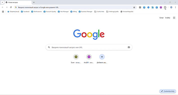 Маскировка расширений Dolphin Anty