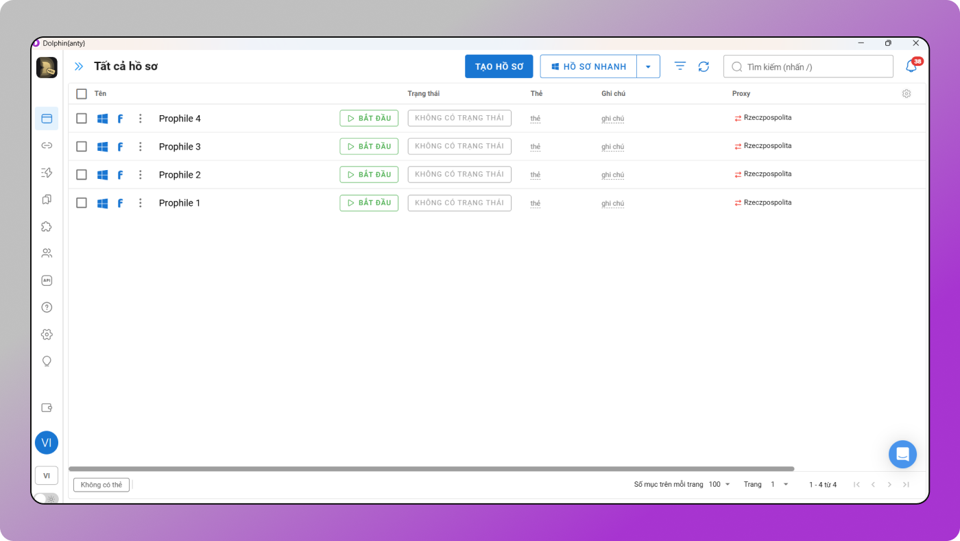 Profiles Dolphin Anty