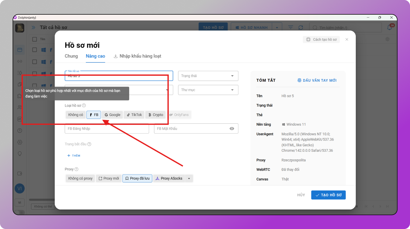 Profile Type Dolphin Anty